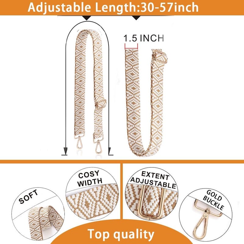 S-Jacorry Purse Strap Replacement Crossbody Wide Shoulder Strap Adjustable Canvas Straps Handbag Strap Replacement Belts - Image 3